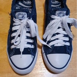 Distressed Denim Gotta Flurt Sneakers